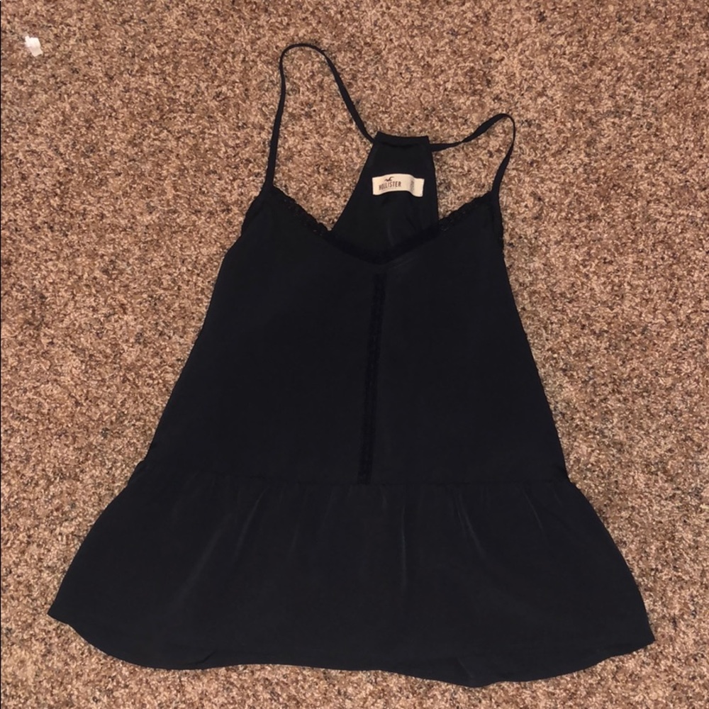 Black babydoll style tank top